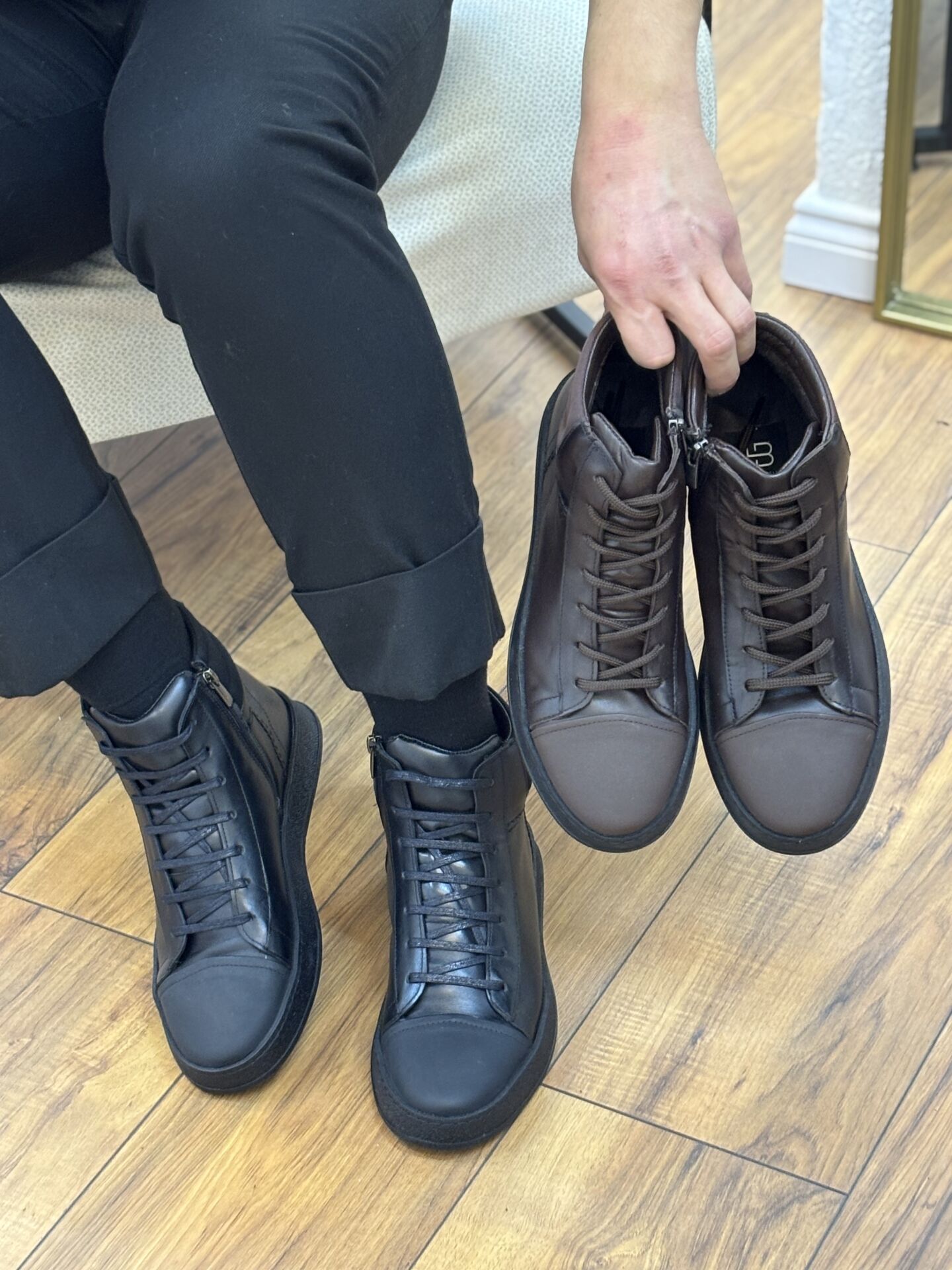 Luciano Bellini BC15006 Erkek Hakiki Deri Casual Bot