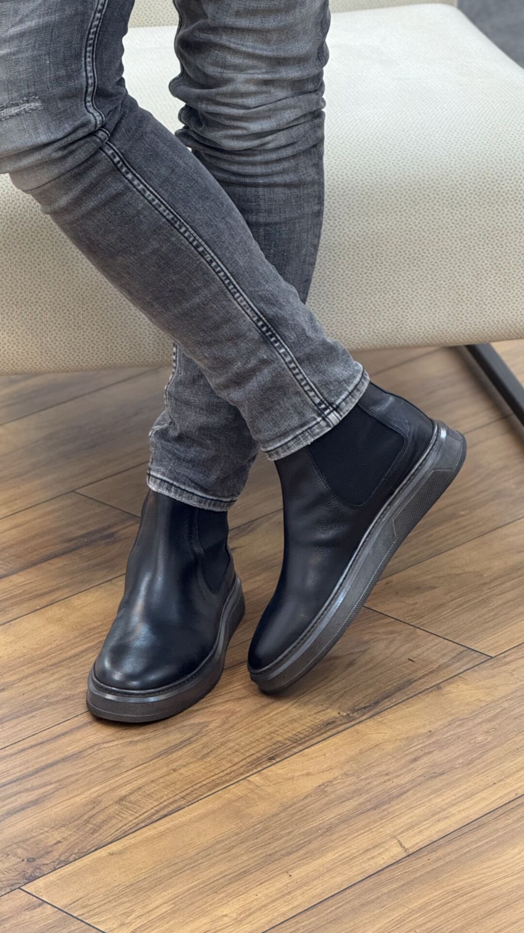 Hammer Jack 24895  Gland Erkek Hakiki Deri Uzay Taban Chelsea Bot