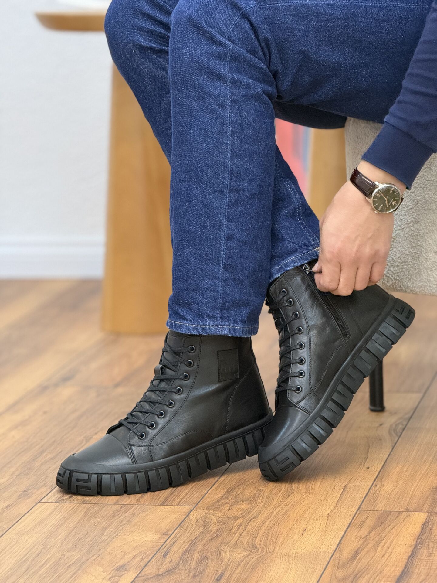 Marcomen 14115 Tabanı Detaylı Hakiki Deri Bot