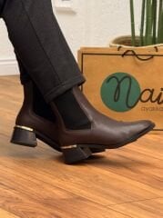 Dekas 700 Kadın Topuk Detay Kalın Topuk Chelsea Bot