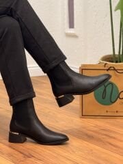 Dekas 700 Kadın Topuk Detay Kalın Topuk Chelsea Bot