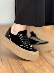 Guja 25Y330 Kadın Kalın Taban Kadife Spor Ayakkabı