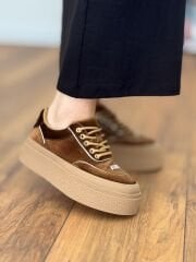 Guja 25Y330 Kadın Kalın Taban Kadife Spor Ayakkabı