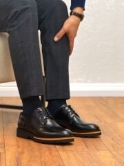 Luciano Bellini E8401 Hakiki Rugan Deri Ayakkabı