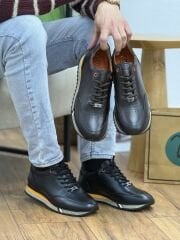 Luciano Bellini E8504 Hakiki Deri Bağcıklı Erkek Ayakkabı