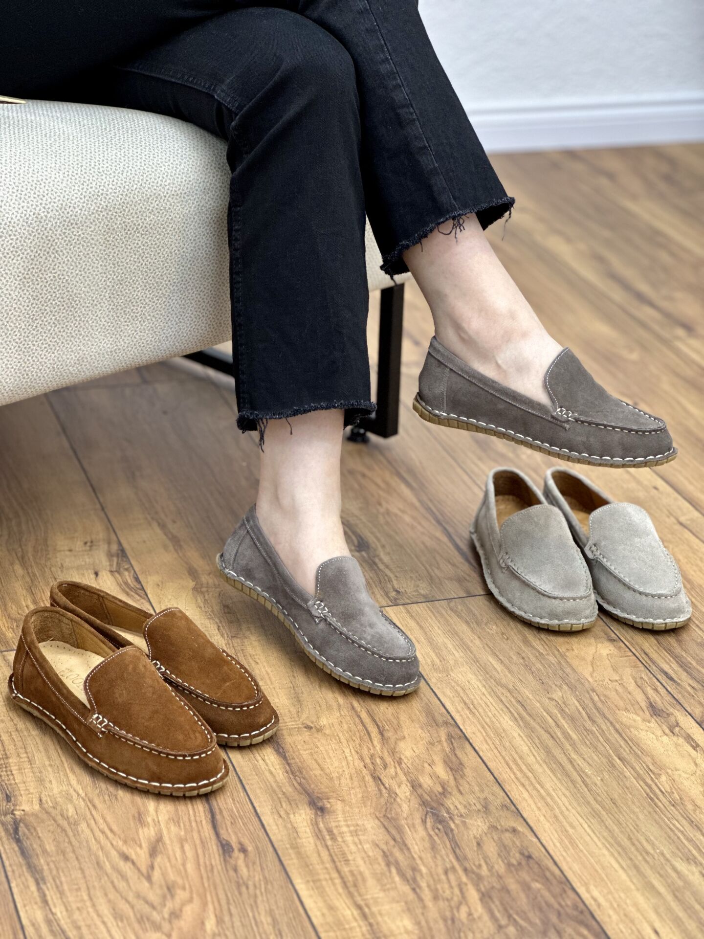 Floor 601 Kadın Hakiki Deri Ortopedik Düz Loafer Babet