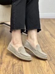 Floor 601 Kadın Hakiki Deri Ortopedik Düz Loafer Babet