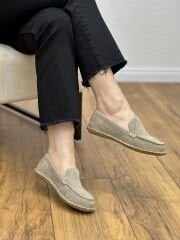 Floor 601 Kadın Hakiki Deri Ortopedik Düz Loafer Babet