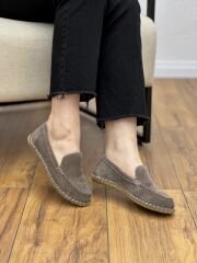Floor 601 Kadın Hakiki Deri Ortopedik Düz Loafer Babet