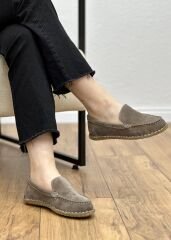 Floor 601 Kadın Hakiki Deri Ortopedik Düz Loafer Babet