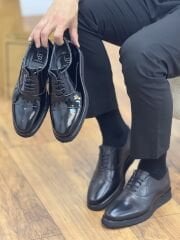 Luciano Bellini E4201 Erkek Hakiki Deri Eva Taban Klasik Ayakkabı