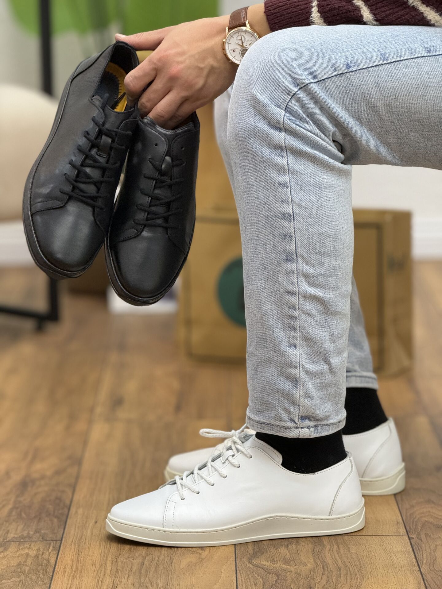 Luciano Bellini C12328 ErkekHakiki Deri Rok Ayakkabı