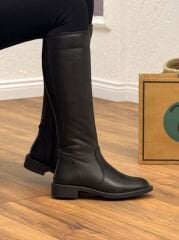 M&T 9975 Kadın Hakiki Deri Lastikli Çizme