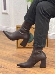 Nail Shoes 124 Kadın Streç Kalın Topuk Bot