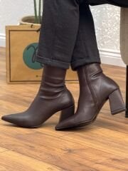 Nail Shoes 124 Kadın Streç Kalın Topuk Bot