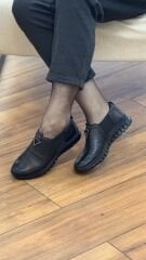 Evida 2888 Kadın Hakiki Deri Atom V Toka Ayakkabı