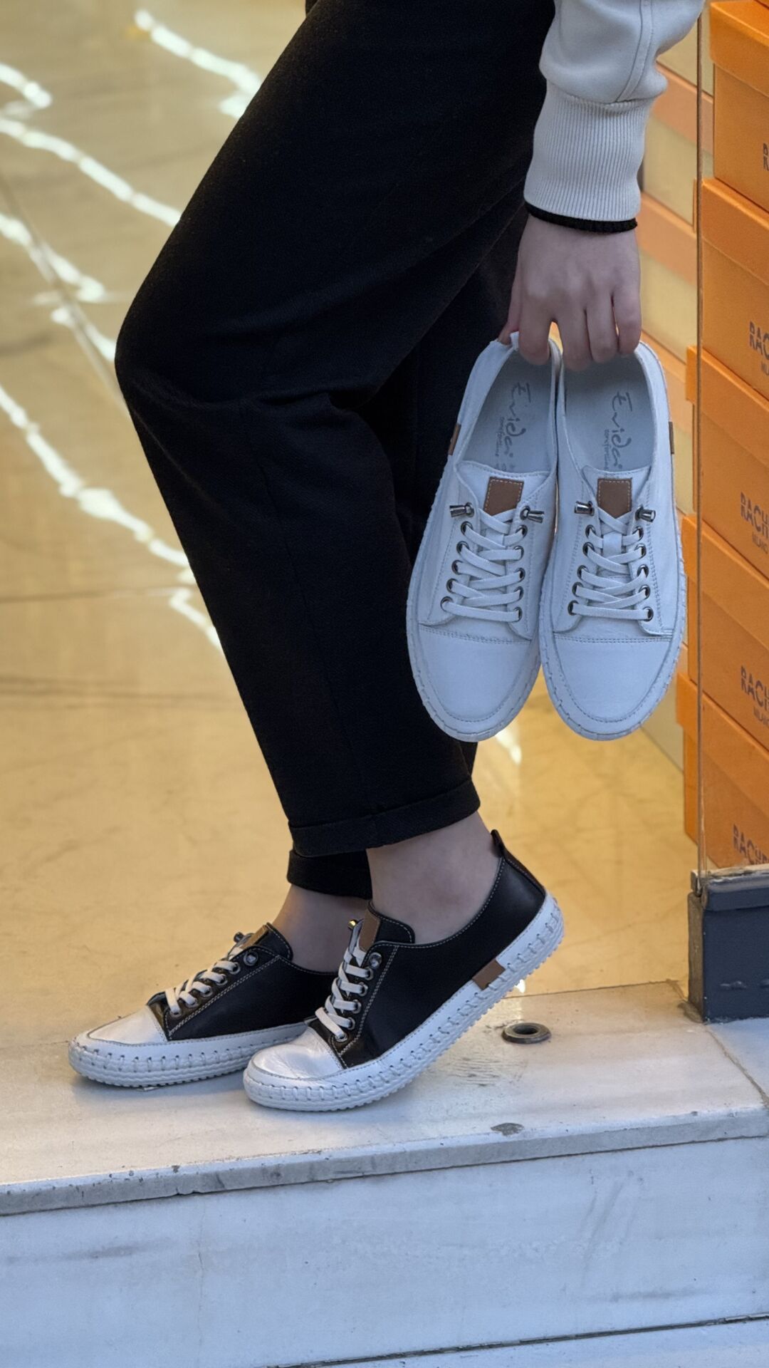 Evida 2898 Kadın Deri Ortopedik Convers Model Ayakkabı