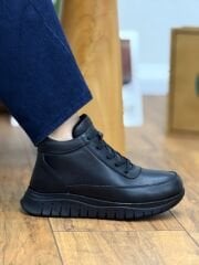 Missmamma 2600 Kadın Ortopedik Hakiki Deri Bağcıklı Bot