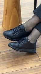 Fabbi 605 Kadın Deri Ortopedik Düz Lastik Bağcık Ayakkabı