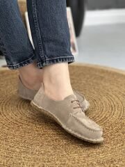 Floor 602 Kadın Deri Ortopedik Bağcıklı Loafer Babet