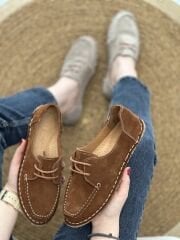 Floor 602 Kadın Deri Ortopedik Bağcıklı Loafer Babet