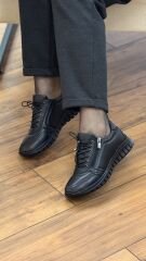 Evida 2933 Kadın Hakiki Deri Ortopedik Fermuar Detay Ayakkabı