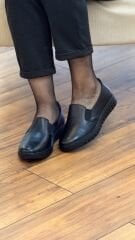 Evida 2765 Kadın Hakiki Deri Ortopedik Düz Cilt Atom Ayakkabı