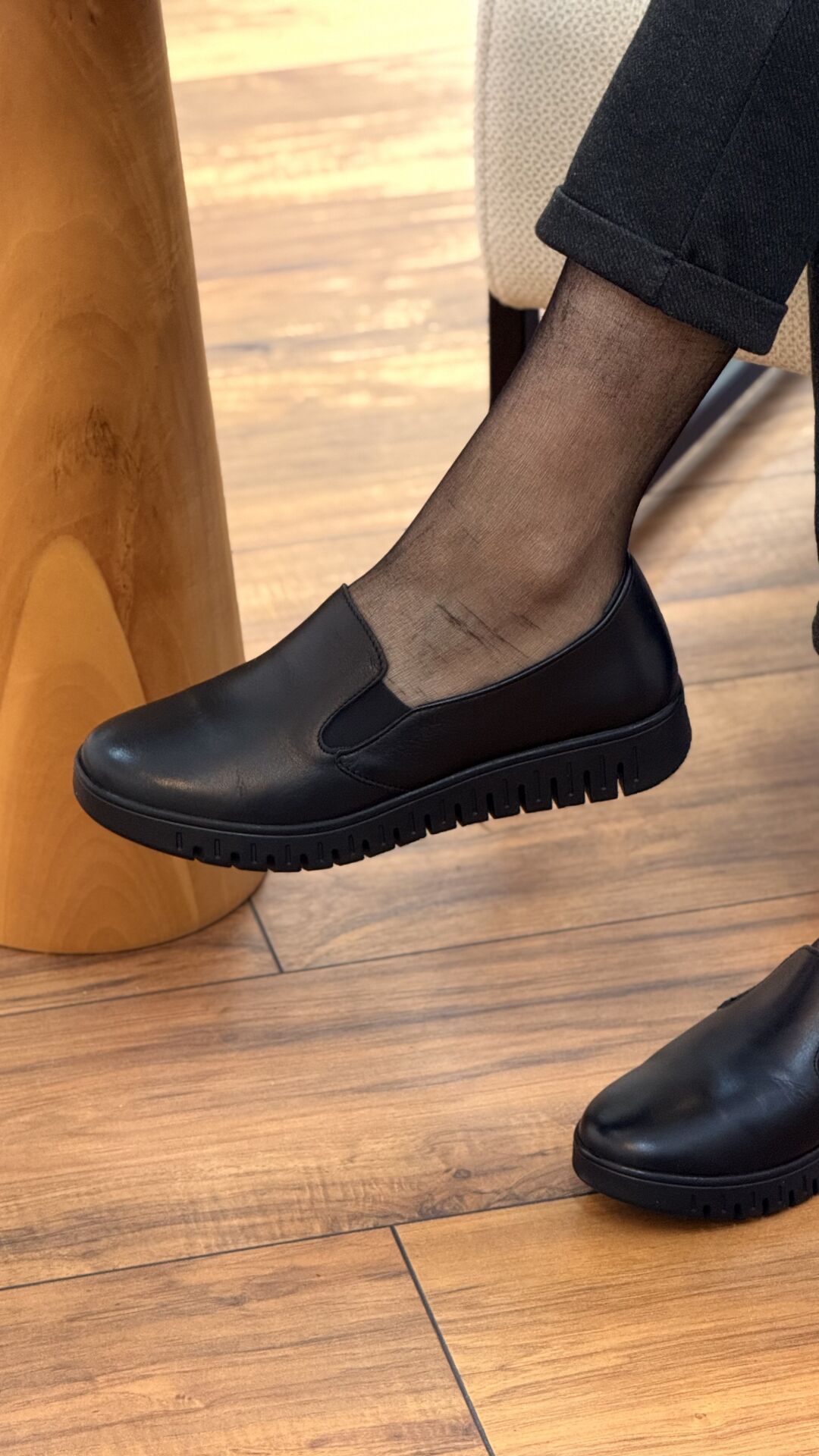 Evida 2765 Kadın Hakiki Deri Ortopedik Düz Cilt Atom Ayakkabı