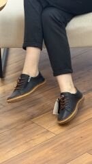 Buldozer 261756 Kadın Hakiki Deri Ortopedik Fermuar Detay Ayakkabı