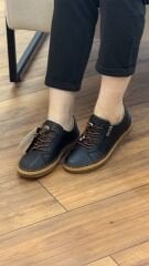 Buldozer 261756 Kadın Hakiki Deri Ortopedik Fermuar Detay Ayakkabı