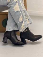 Rachel R321 Kadın Hakiki Deri Klasik Lastik Üzeri Toka Detay Bot