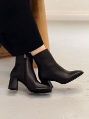 Rachel R314 Kadın Hakiki Deri Düz Klasik Topuklu Bot