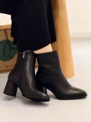 Rachel R314 Kadın Hakiki Deri Düz Klasik Topuklu Bot