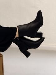 Rachel R314 Kadın Hakiki Deri Düz Klasik Topuklu Bot