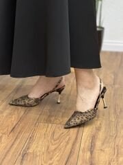 Lucibella 2191 Kadın Tül Detay Kısa Topuk Abiye