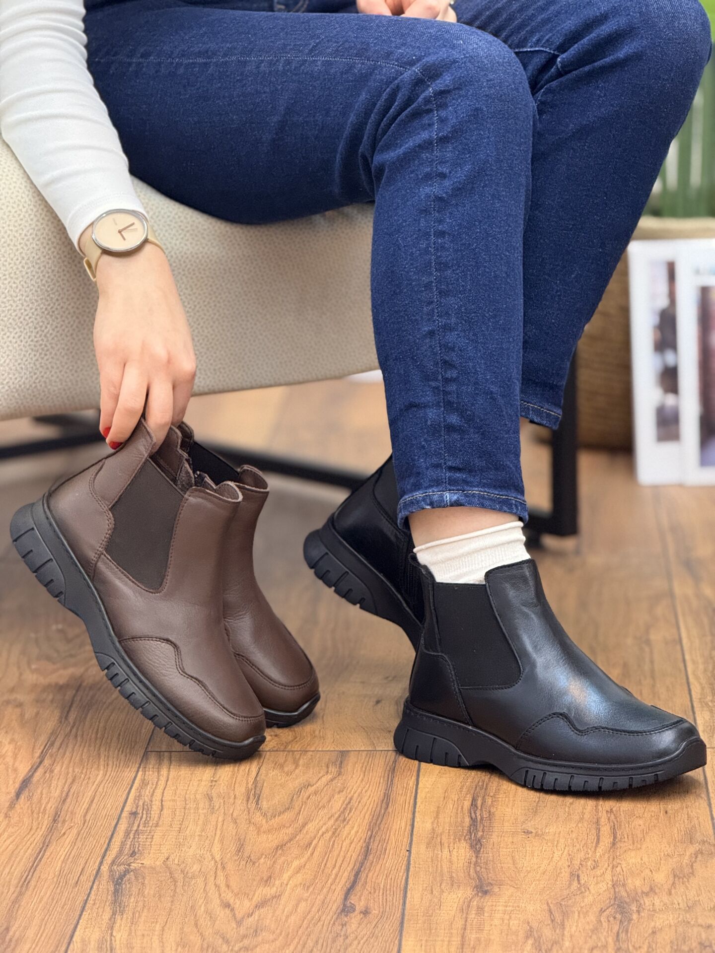 Rachel M25608 Kadın Hakiki Deri Ortopedik Bot