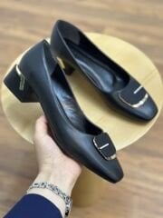 Lucibella 2265 Kadın Kısa Topuk Dikdörtgen Toka Abiye