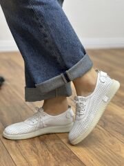 Rachel M039 Kadın Ortopedik Hakiki Deri Büzgülü Lastik Bağcık Ayakkabı