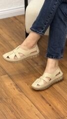 Rachel M2136 Mır Kadın Deri Ortopedik Yazlık Jel Taban Ayakkabı