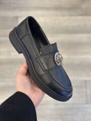 Rachel R113 Kadın Hakiki Deri Altın Toka Loafer Ayakkabı