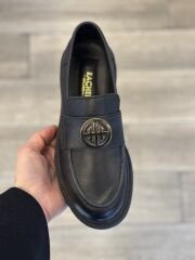 Rachel R113 Kadın Hakiki Deri Altın Toka Loafer Ayakkabı