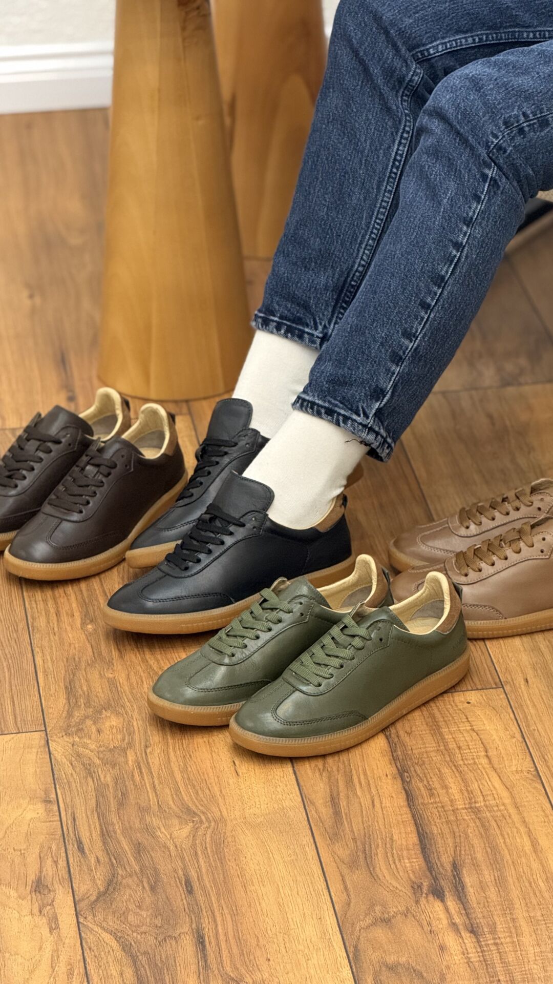 Rachel K088 Kadın Hakiki Deri Bağcıklı Spor Ayakkabı