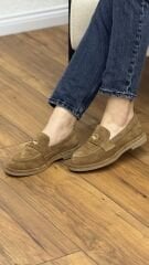 Rachel R40-220 Kadın Hakiki Nubuk Deri Ortopedik Loafer Ayakkabı
