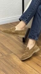 Rachel R40-220 Kadın Hakiki Nubuk Deri Ortopedik Loafer Ayakkabı