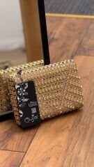 Guja C1324 Şampanya Abiye Taşlı Çanta