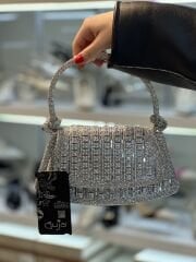 Guja C1283 Gümüş Abiye Taşlı Çanta