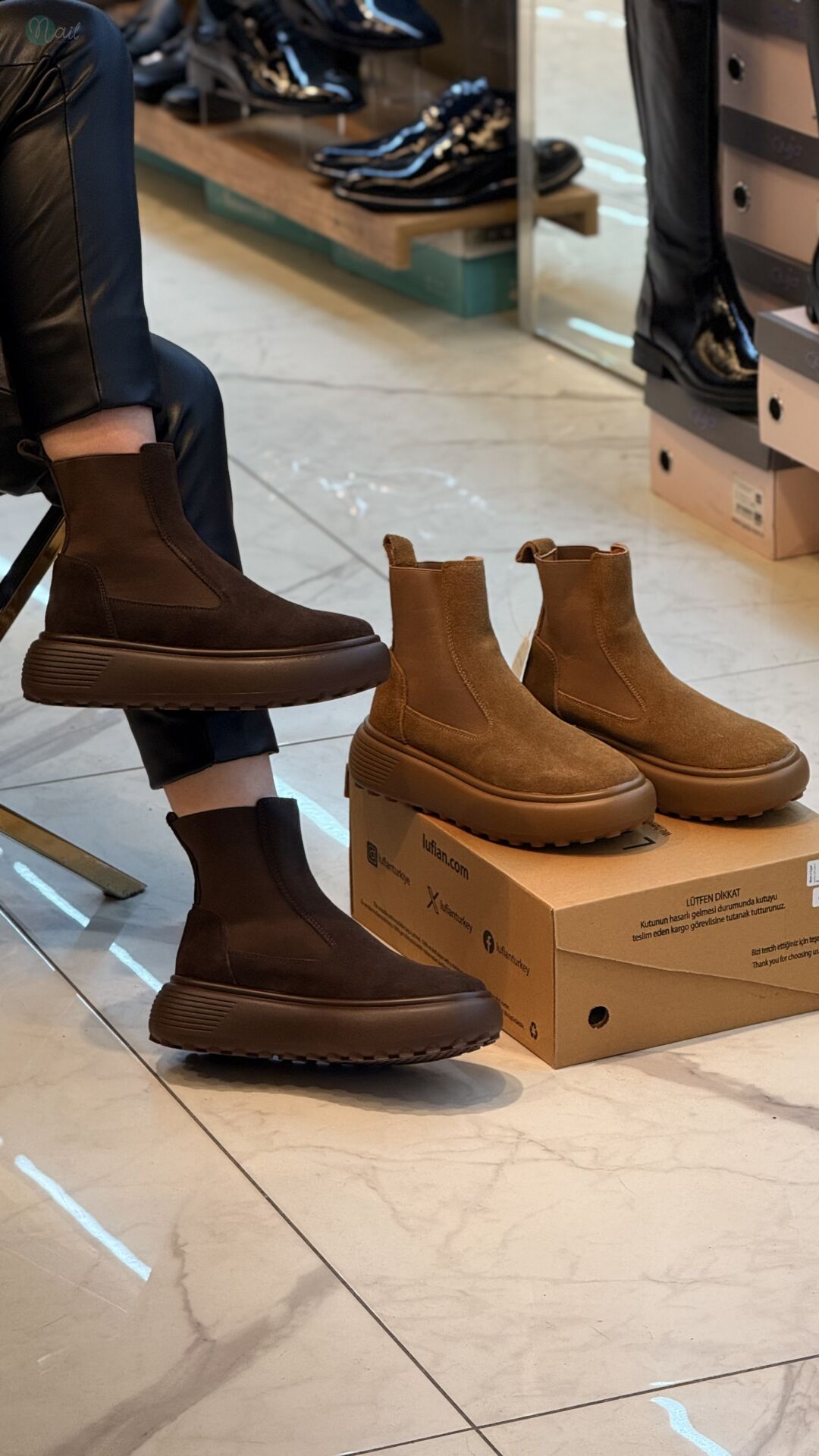 Lufıan Monica Hakiki Deri Kadın Bot