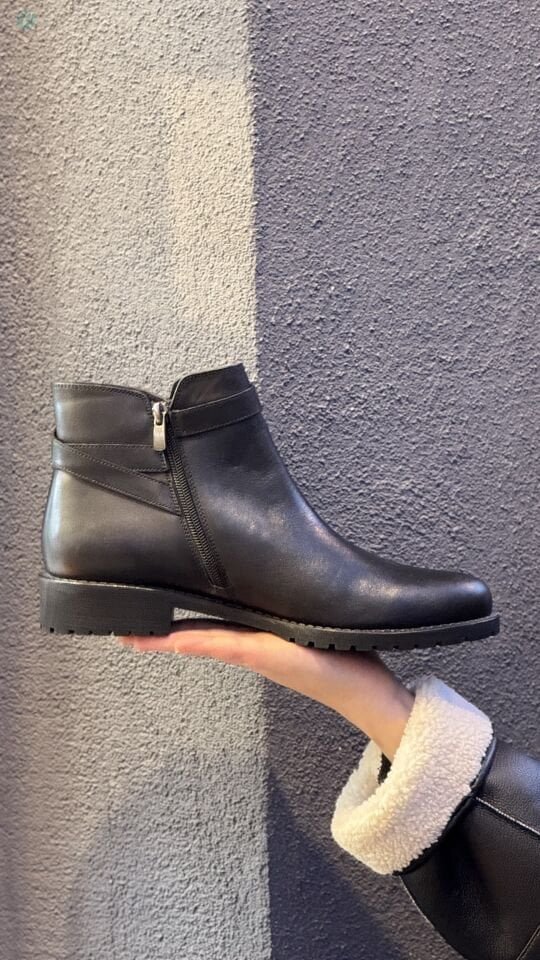 BURÇ 6095 Antik Düz Hakiki Deri Bot