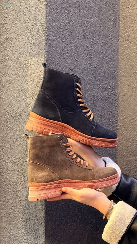 NEHİR 2500 Bağcıklı Spor Hakiki Deri Bot