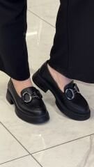 My Fit 1007 Dolce Tokalı Kalın Taban Kadın Ayakkabı